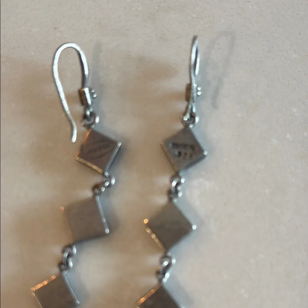 Lois Hill Silver Geometric Cascade Earrings - Picture 4 of 4